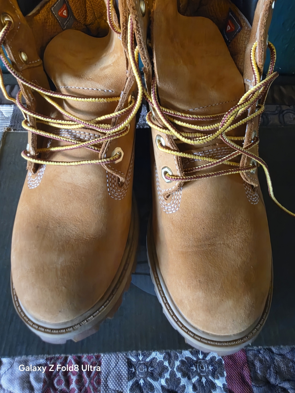 Timberland Wheat Brown Kids' Lace-Up Work Boots - Picture 7 of 8